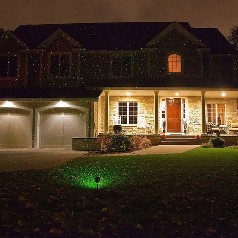 Sončne Projektor Svetlo Rdeča in Zelena Zvezda Kažejo Božič Dekorativne, Laser Luči vodoodporna LED Krajine Pozornosti Za Počitnice