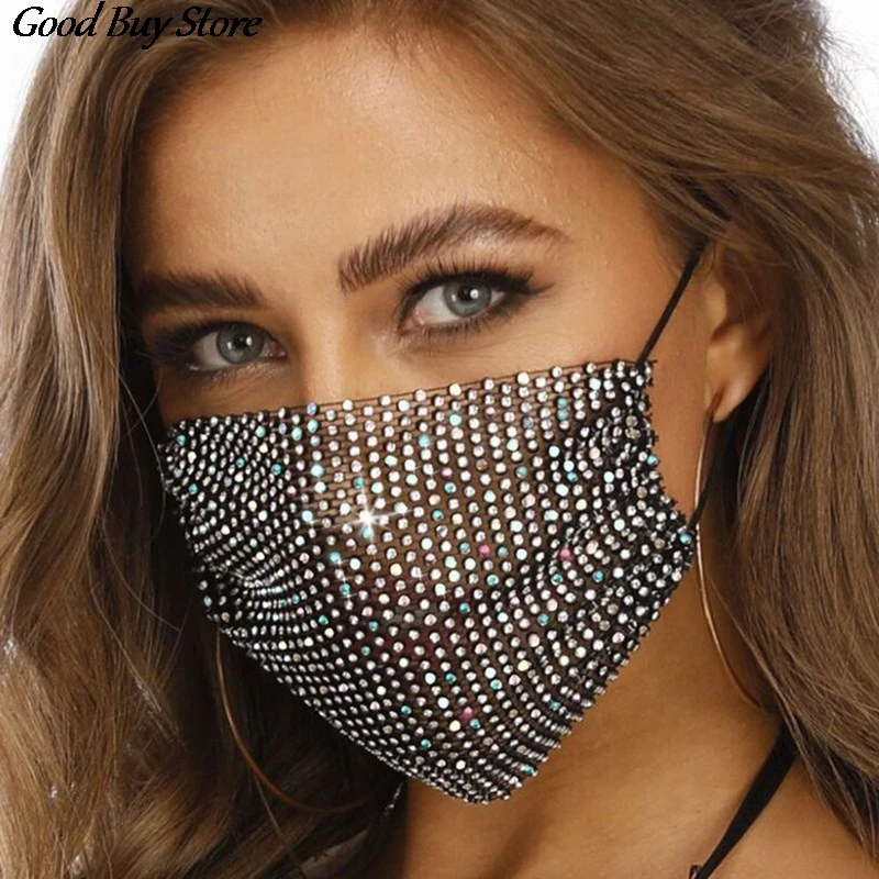 Okrasnih Masko Ženske Elegantne Cosplay Kostum Stroj Usta Maske Moda Sequined mascarillas Zaščito Obraza Pokrov