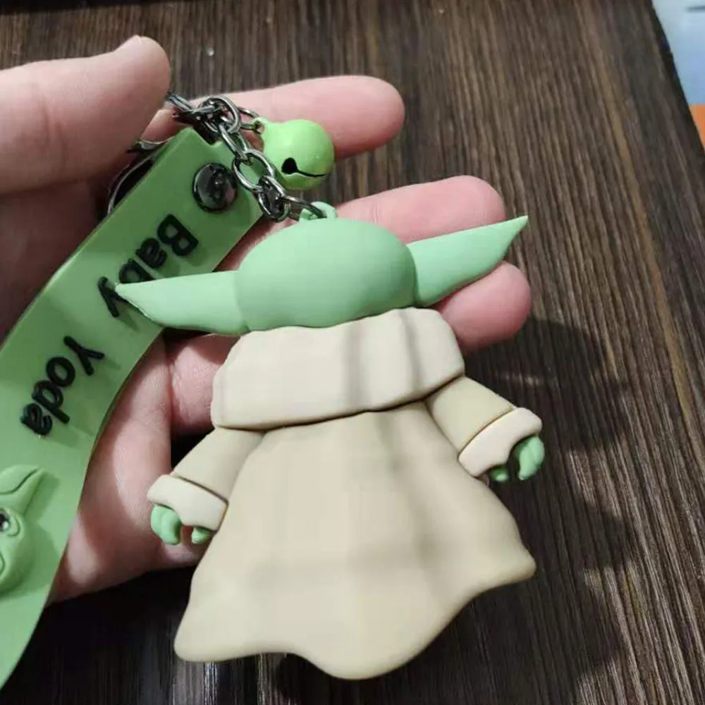 Star Wars Baby Yoda Keychain Risank Anime Srčkan Ključnih Verige Mandalorian Akcijska Figura Model Lutke Childer Otroci Fant Dekle Igrače Darilo