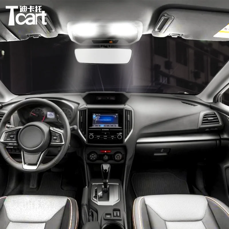 Tcart 4PCS LED Avto Led Notranja Svetila Branje Luči Za Subaru XV Crosstrek 2018 2019 2020 pribor Trunk Svetlobe