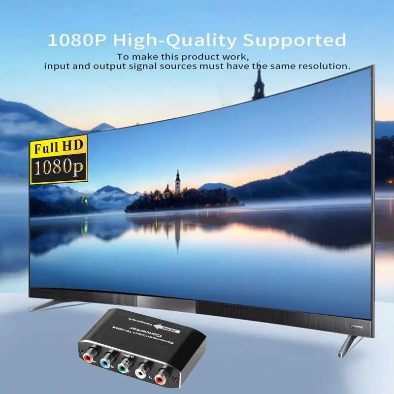 YPbPr RGB Za HDMI je združljiv Pretvornik 4K 60Hz Video Audio Adapter Za DVD PSP, Xbox PS2 Komponento, HDMI je združljiv Pretvornik
