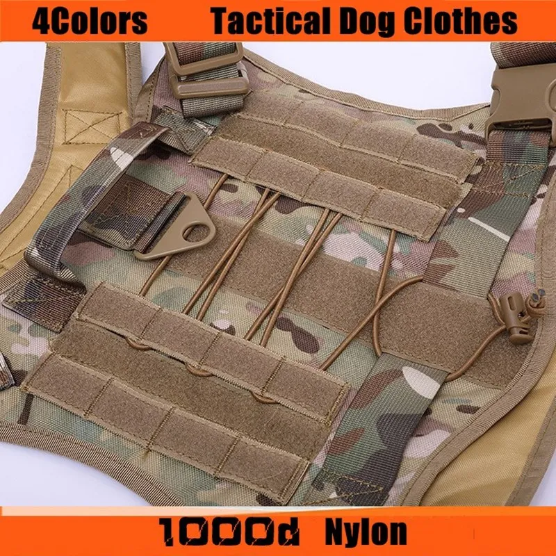 1000D Najlon Taktično Pes Telovnik 15-60kg Velika Velikost Psa Pet Oblačila za Zunanjo Rabo,-odporna Nepremočljiva Vojske Pes Usposabljanja Waistcoat