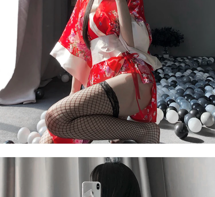 Japonski Kimono Seksi Cosplay Obleko za Ženske Tradicionalni Slog Haljo Yukata Kostume Pižamo Niz Enotnih Skušnjavi Nightgown