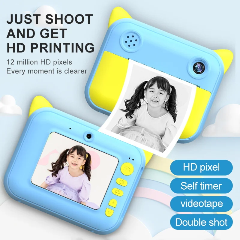 CP01 HD Toplotno Tiskanje Otrok Digitalni Fotoaparat, Instant Print Fotoaparat Za Otroke 2.4 Palčni Telefon Video Kamera Igrača za Dekleta, Fantje