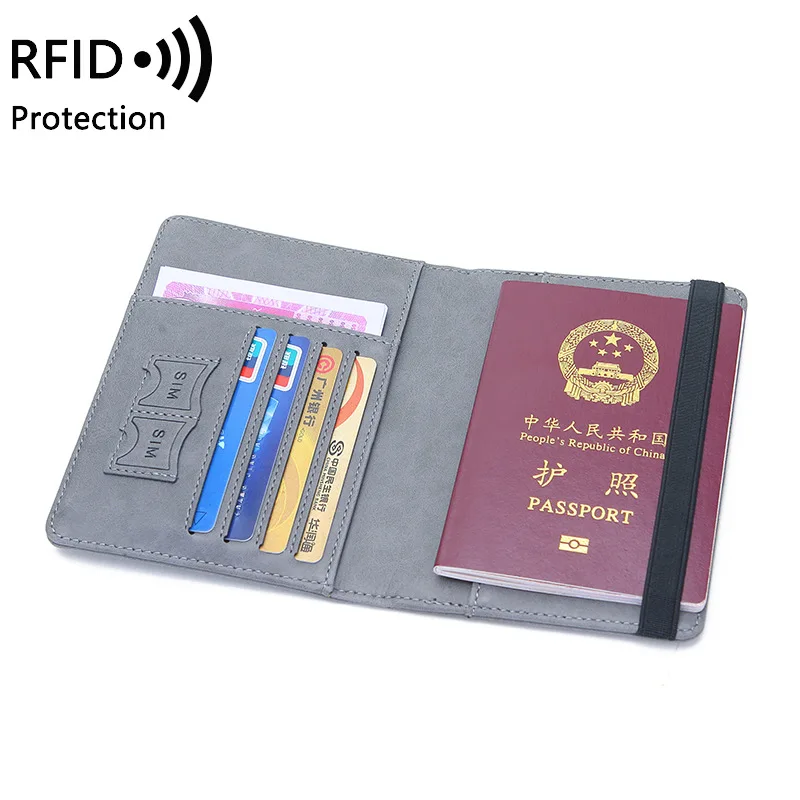2020 RFID Večfunkcijsko Elastični Trak Potovanja, Potni list, Kuverta Denarnice Unisex Poslovne Kreditne Kartice Denarnice Organizator Padec Ladijskega prometa