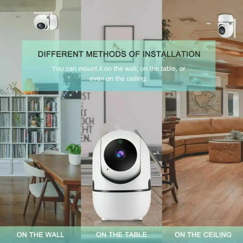 Brezžični WiFi Smart Home Security CCTV IP Mini Kamera 1080P HD Slike Mikro Kamero 360 Oči APP IR Zaznavanje Gibanja delovanje Fotoaparata