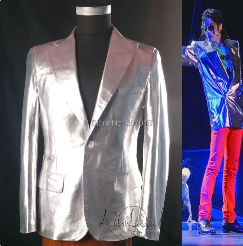 Redke Classic MJ Michael Jackson to je To Srebro Punk Rock Športna Jakna Priložnostno Obleko Jopič