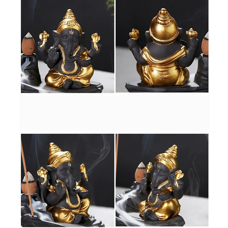 Backflow Kadila Gorilnik Slon Bog Ganesha Indija Censer Imetnik Darila Meditacija Okraski Doma Dekoracijo Obrti Dropshipping
