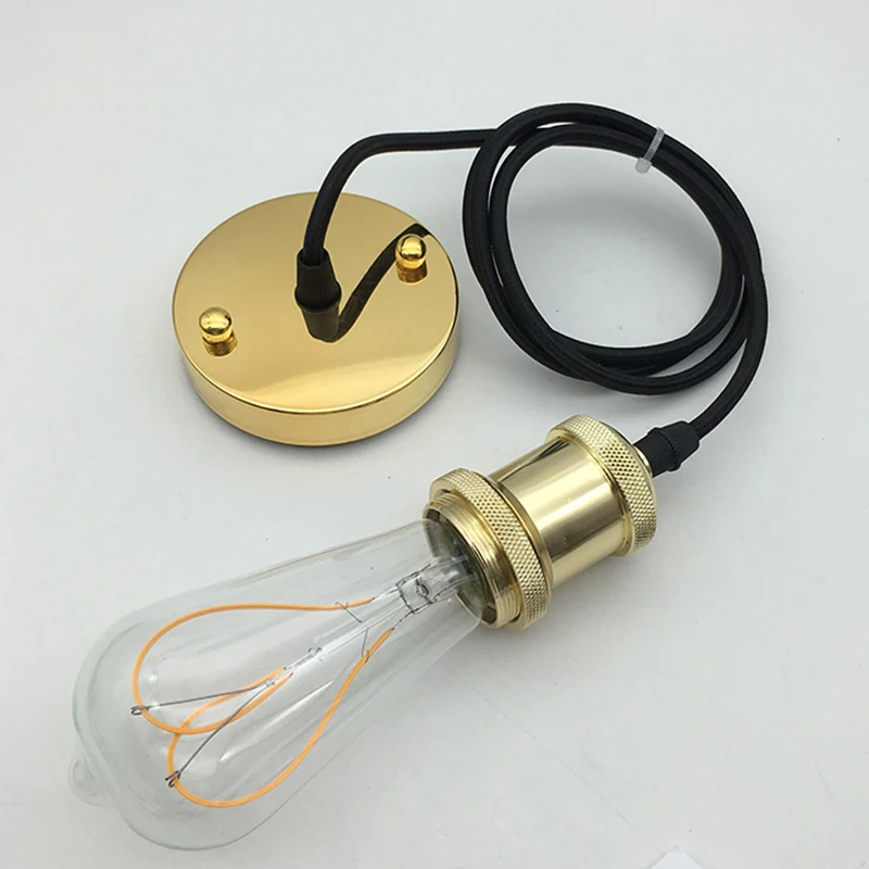 Zlati starinsko edison žarnica znanja E26 obesek žarnice E27 vtičnica vijak edison lampholder