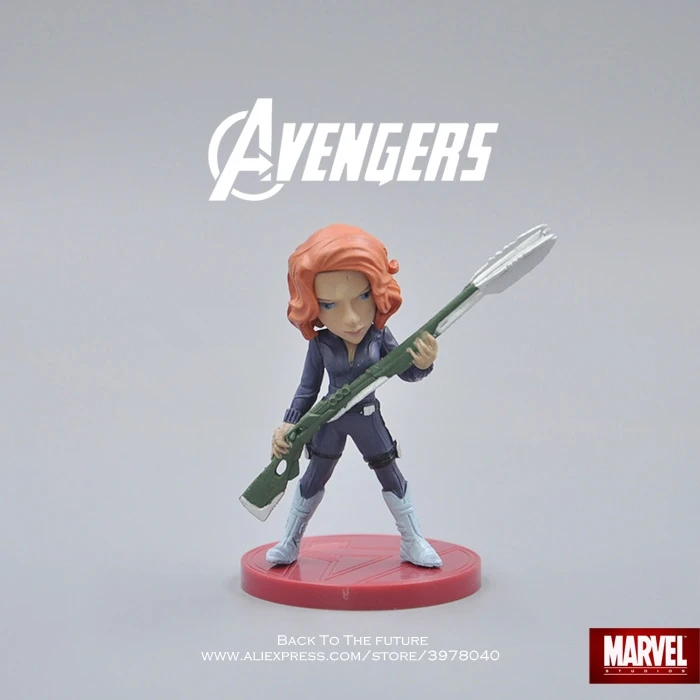 Disney Marvel Avengers Black Widow 5 cm Q različica Akcijskega Slika Anime Dekoracijo Zbirka Figur Igrače model za darilo otrok