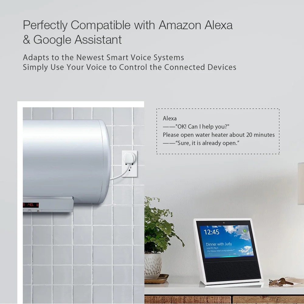Tuya WiFi smart vtičnico priključite brezžični združenega KRALJESTVA 3 pin pametni dom stikalo združljivo z Google doma in Alexa glasovni nadzor
