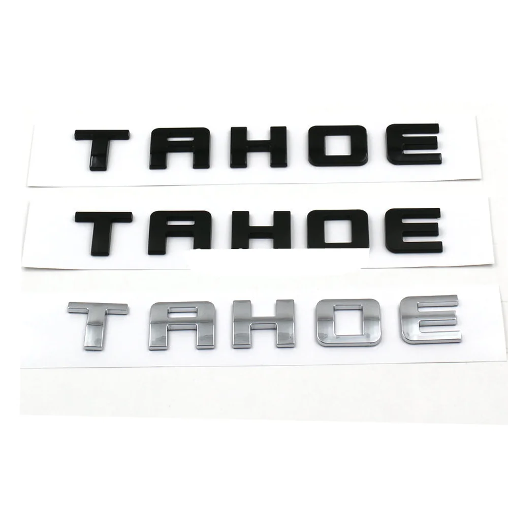 Beseda TAHOE ABS Chrome Ali Sijajni Črni Avtomobil po Meri Imeni 3D Pisma Značko Emblem Nalepka