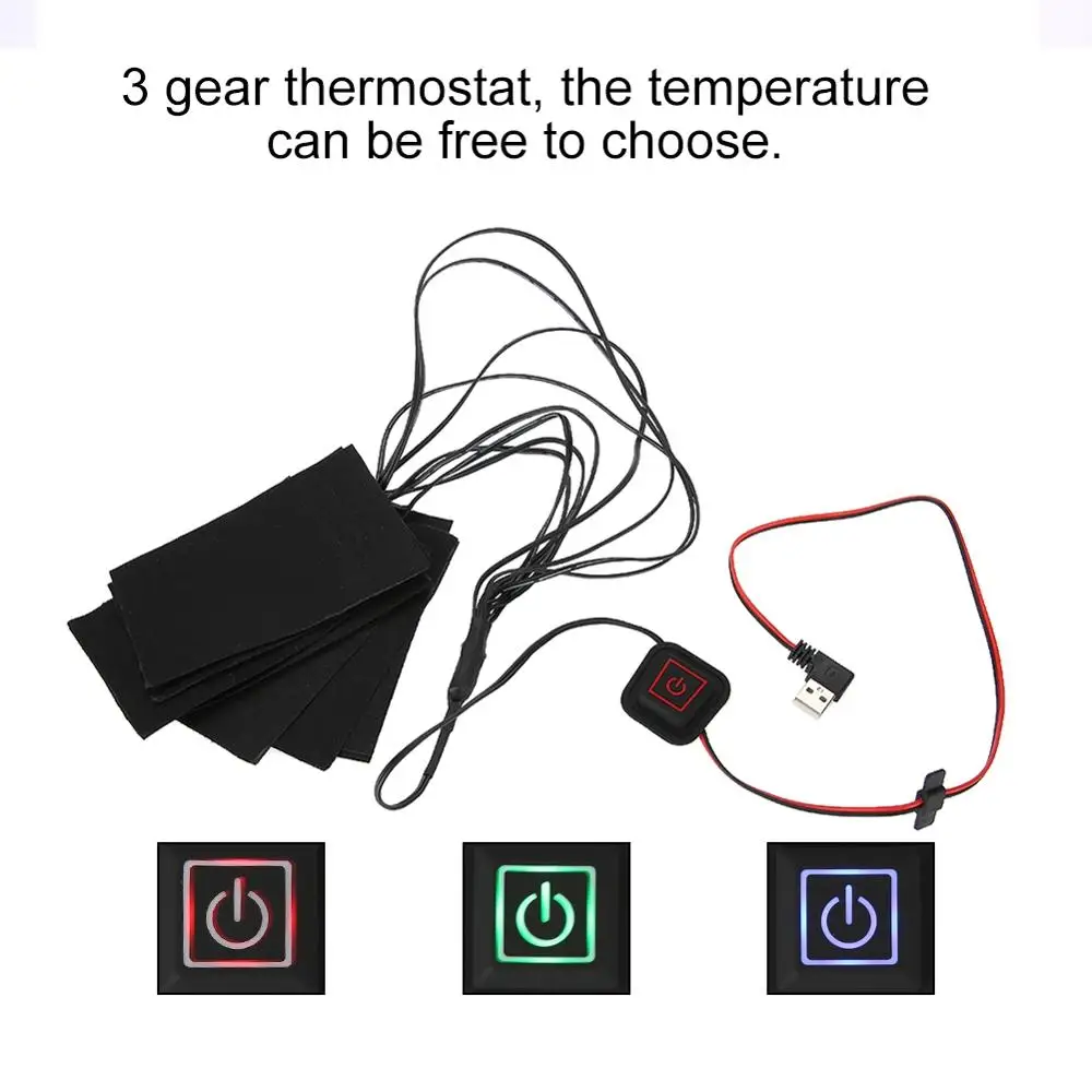 Telovnik USB Zaračuna Oblačila Ogrevanje Ogljikovih Pad Zunanji Električni Stanja Toplejše Suknjič Tri Temperatura Film Izolacija Krpo Pozimi