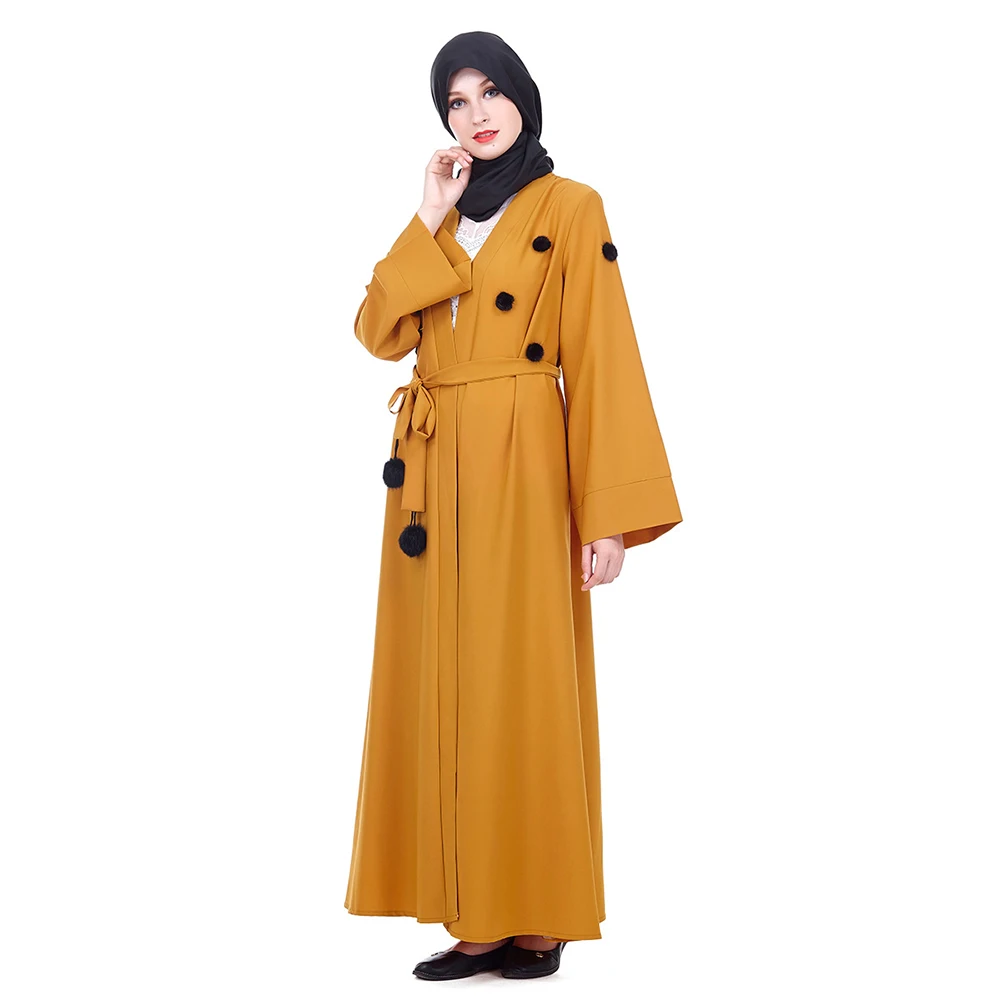 Eid Mubarak Tam Kaftan Dubaj Muslimanskih Abaya Turčija Kimono Jopico Hidžab Obleko Islam Oblačila Haljo Musulmane Femme Abayas Za Ženske