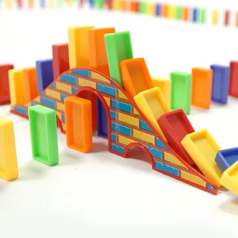 Domino Bloki Otrok Barvo Razvrsti Otroke Zgodaj Domine Puzzle Igre Izobraževalne Igrače Za Otroke, Darilo za Rojstni dan Smešno plastičnih igrač