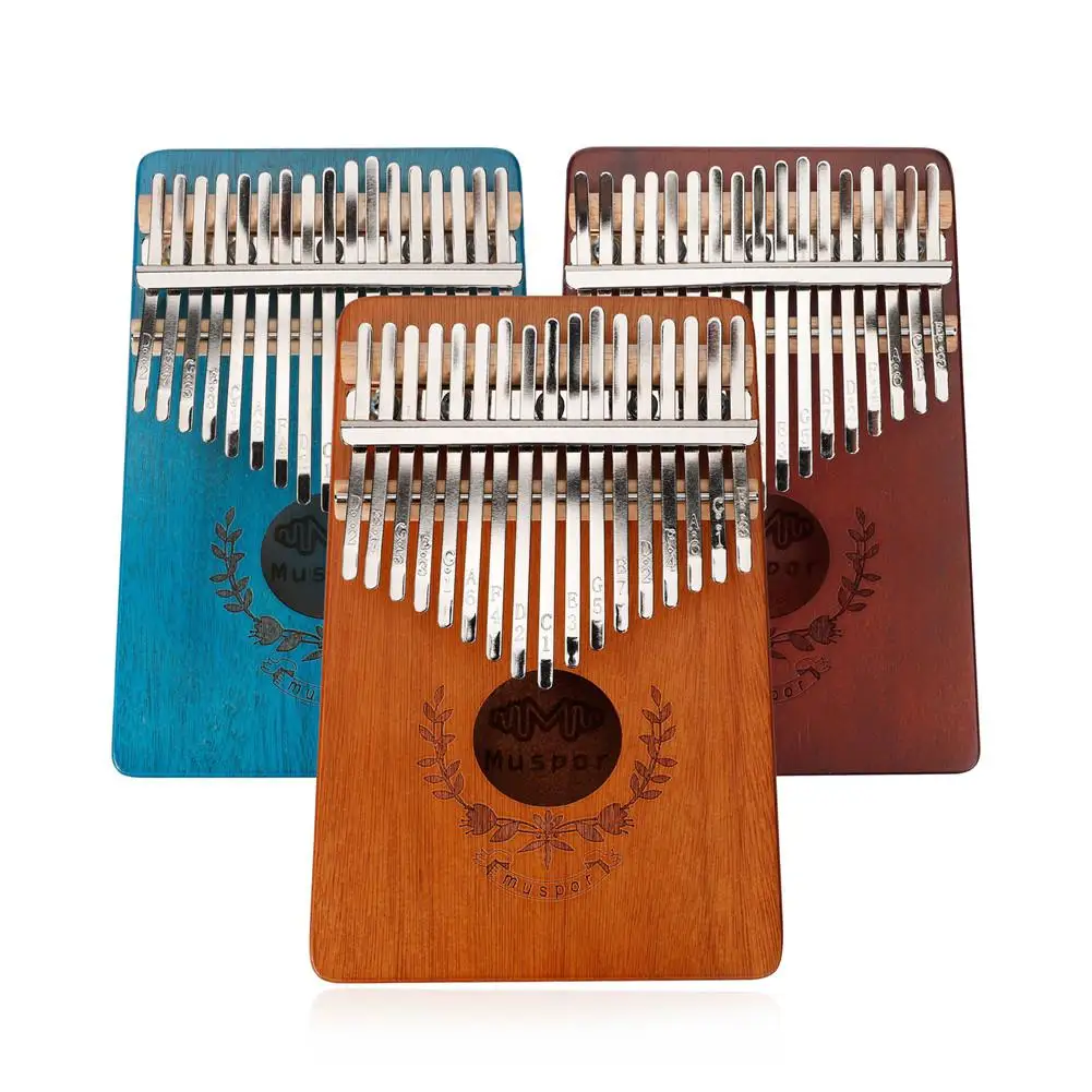 17 Tipke Mahagoni Kalimba Prst Palec Klavir Mbira Garland Slog Palec Klavir Sanza Tipkovnico Glasbeni Instrument, s Tuner Kladivo