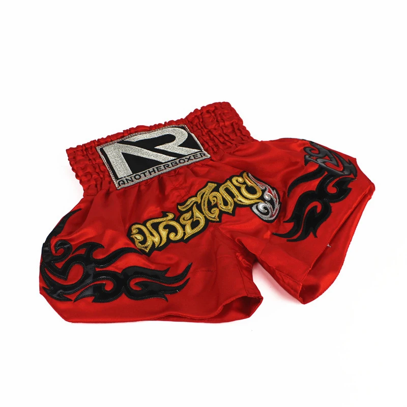 Novi modeli Muay thai hlače kick boks hlače za mma boj dostopi kratek mma boj hlače šport Črna, Rdeča, srebrna, za moške, ženske
