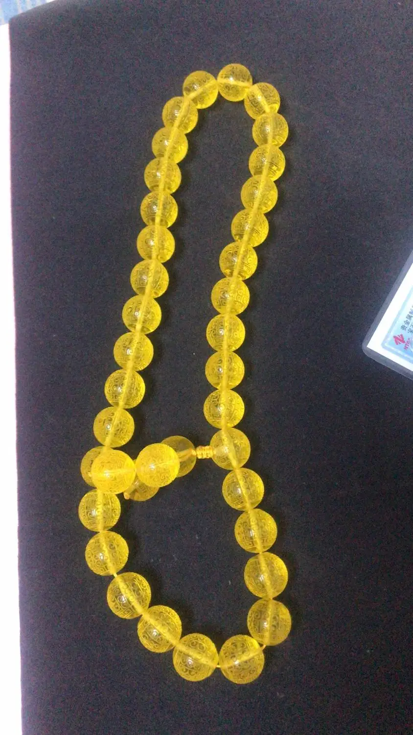 Amber 33 kroglice z 2 delilniki venec za ženske, moške, rumena zapestnica bractlets moški ženske zapestnica 14 mm