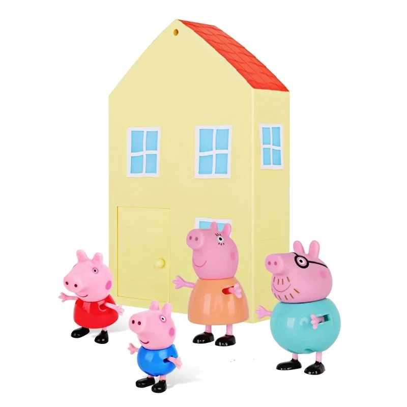 Original Peppa Pig House Scene Izobraževalne Igrače Peppa Geroge Očka Dejanje Igrača Številke peppa družinski hiši otroci Božično Darilo