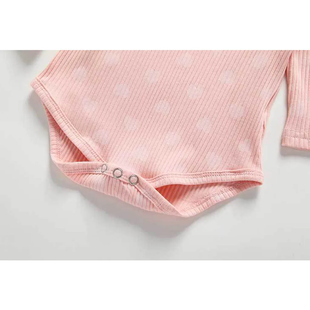 Malčka Baby Dekle Ruffles Otroci Novorojenčka Srce Ruched Obleka, Športna Oblačila Baby Bodysuit Oblačila Infantil Oblačila Kostum 2020