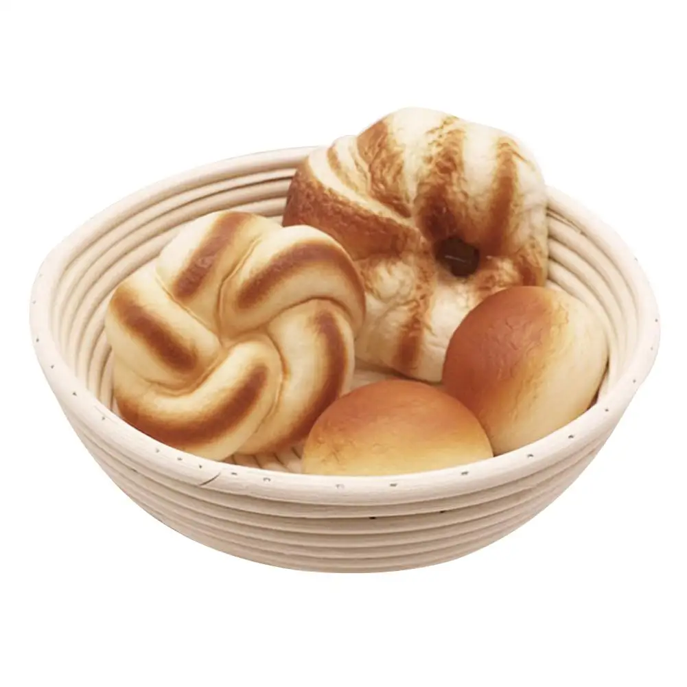 8Pcs Sklop Kruh za Preverjanje Košarico Testo Strokovno Peko Orodje Set Naravnih Varstvo Okolja Rattan Košarico Za Domači kruh, peciva, sladice