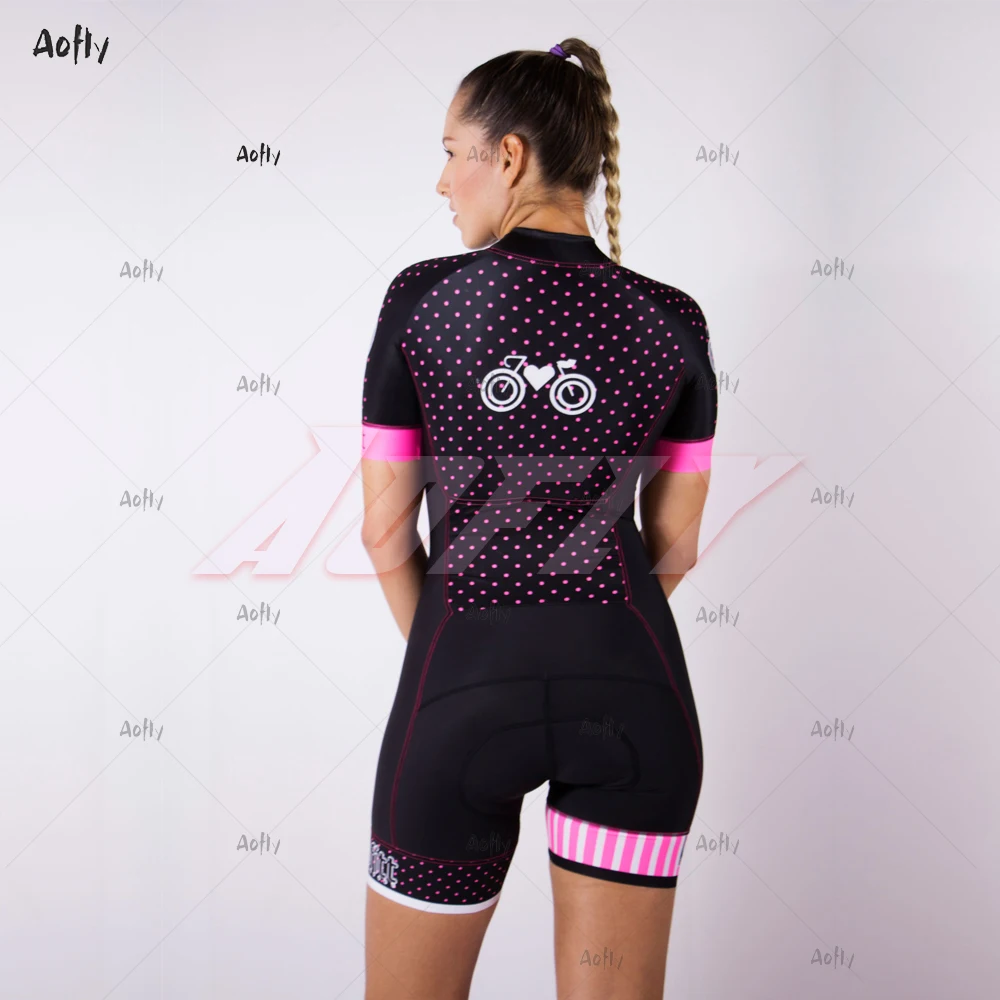 KAFITT Žensk poklic triatlon obleko oblačila Kolesarski dres skinsuits Krog kolesa 3 barve jumpsuit kompleti roza tanke ploščice
