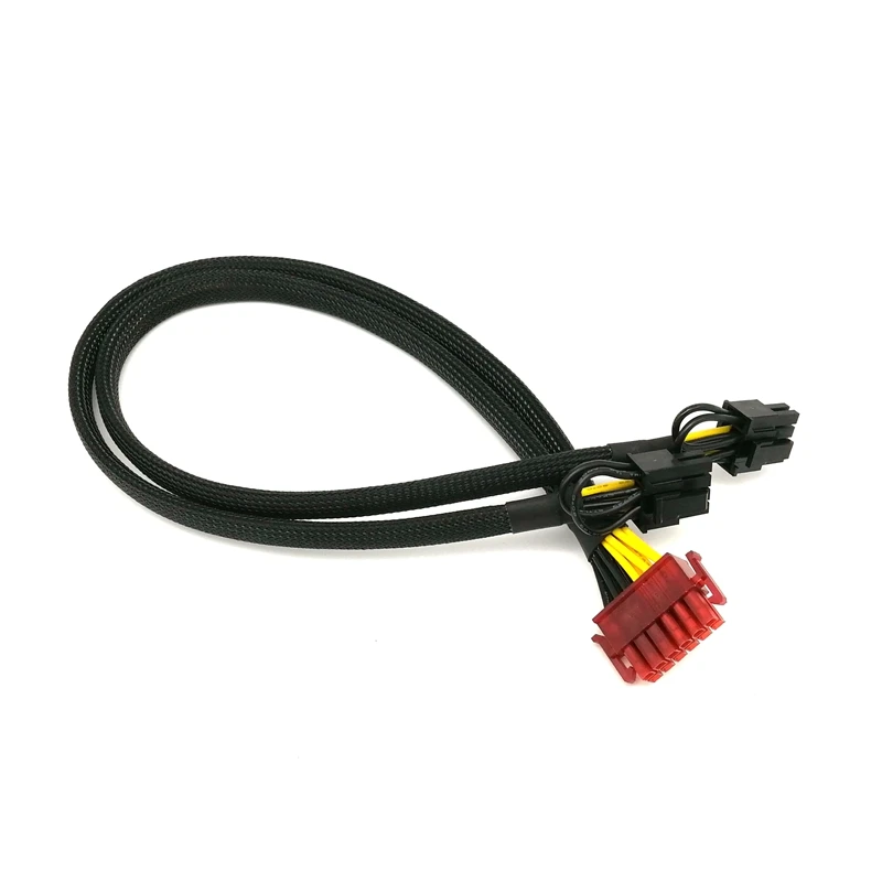 Angitu Black Sleeved 12Pin Dvojni 6+2Pin Napajalni Kabel za Enermax Modularni PSU