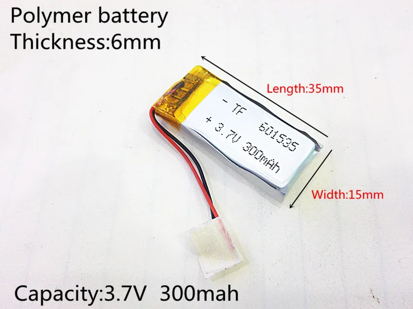 3,7 V 300mAh Litij-Polymer Li-Po Baterija za Polnjenje moči Za Mp3, GPS, mobilne elektronske 601535