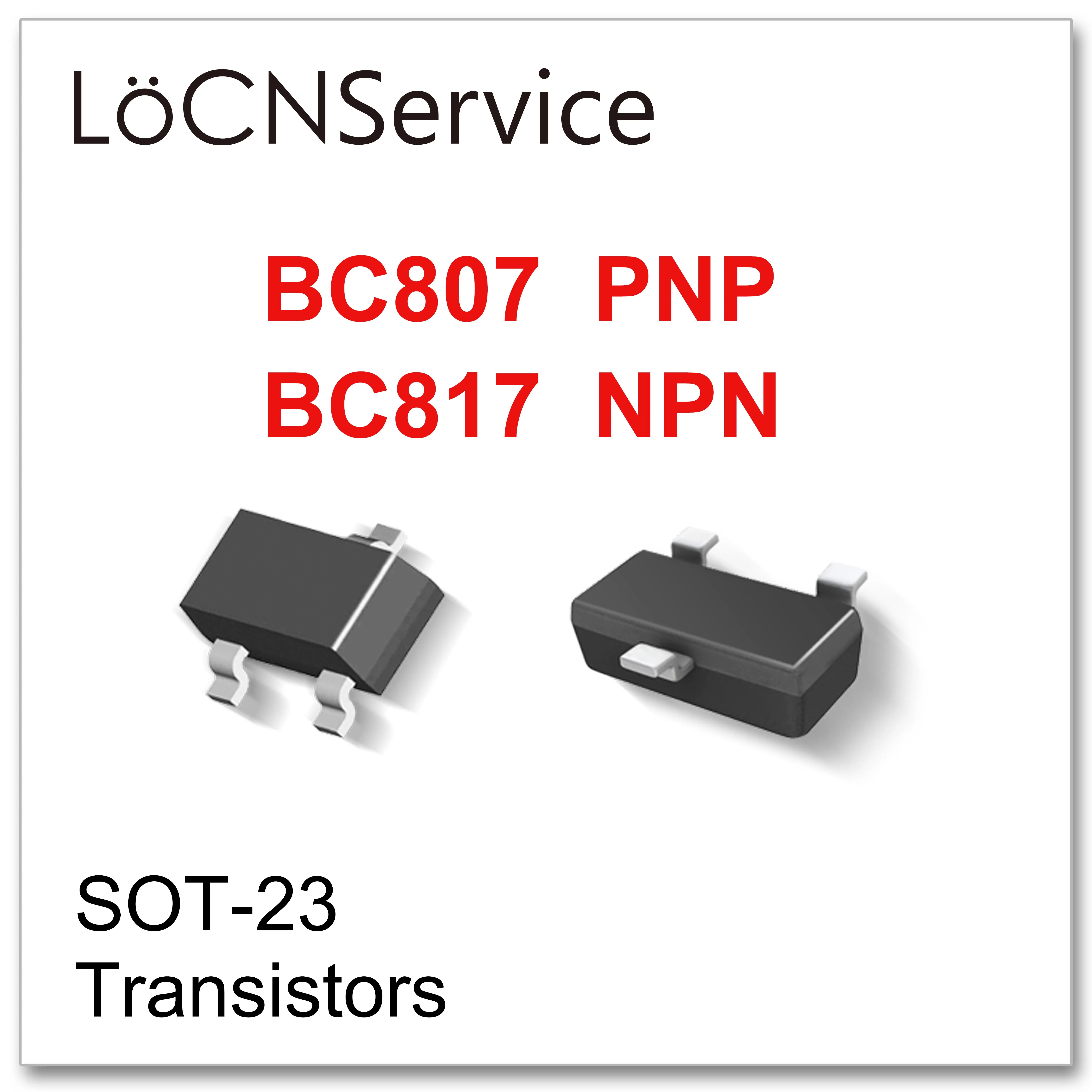 LoCNService 3000PCS BC807 BC817 SOT23 BC807-16 BC807-25 BC807-40 BC817-16 BC817-25 BC817-40 PNP NPN 45V 500mA za 0,5 Visoke kakovosti