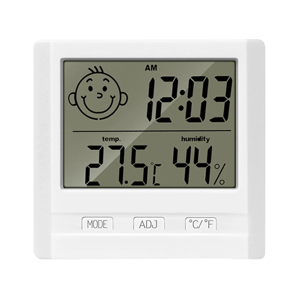 1pcs LCD Elektronski Digitalni Termometer, Higrometer Nasmeh Obraz Thermohygrometer Za Notranjo Otroci Soba Digitalni Termometer