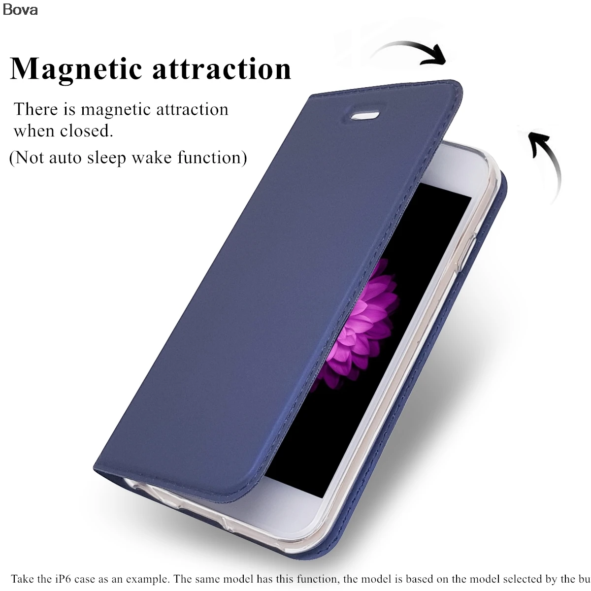 Denarnica Primeru za Asus Zenfone 5 ZE620KL / Zenfone 5Z ZS620KL Drop-dokazilo Telefon Primeru Magnetna privlačnost Ultra-tanek Mat Dotik