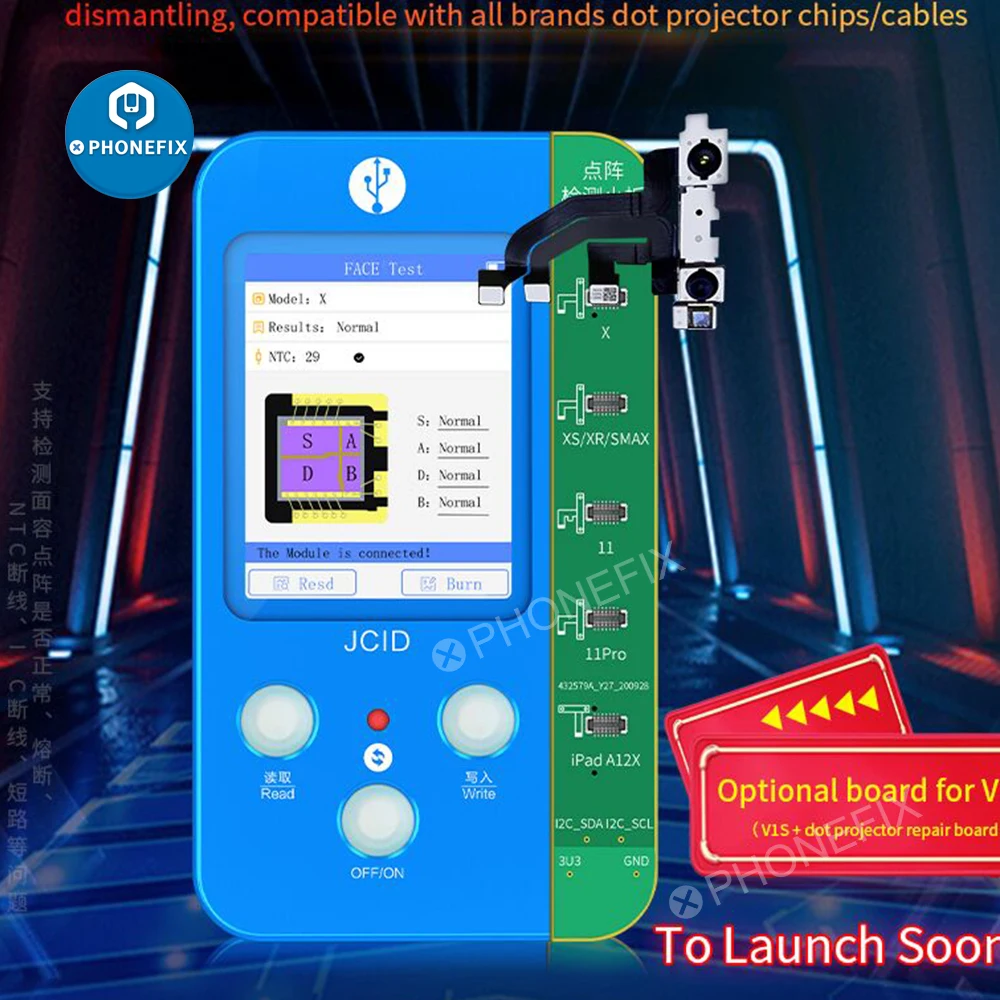 JC V1S Piko Projektor za iPhone Fotoobčutljivih Prvotne Barve Dotik Šok Baterije Prstnih Programer Dot Matrix Kabel Popravila