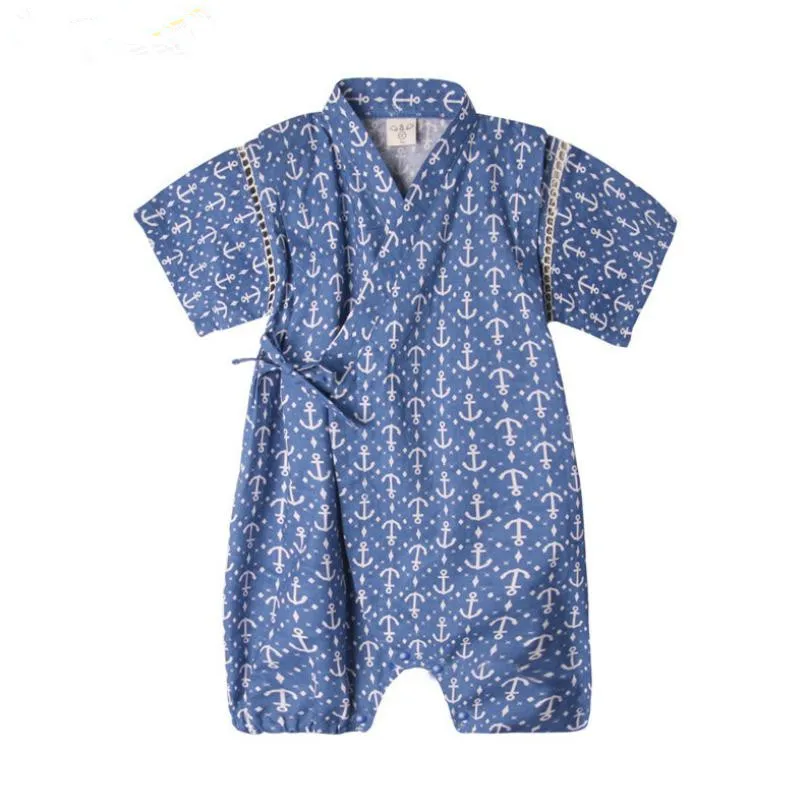 Kimono Otroška Oblačila Japonski Slog Otroci Oblačila Dekleta Romper Retro Kopalni Plašč Enotna Oblačila Za Dojenčke Tiskanja Kostum Unisex Y531