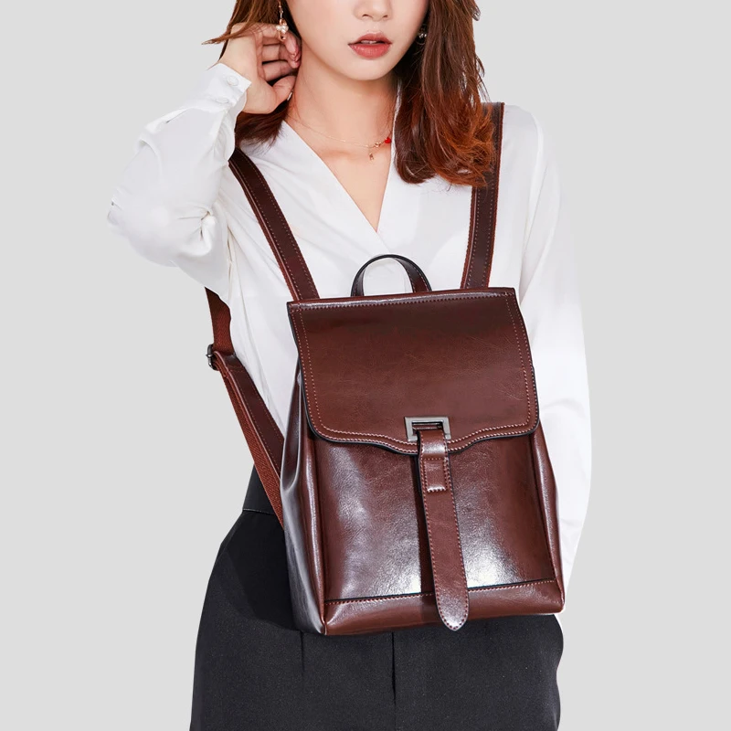 REALER moda za ženske, nahrbtnik za najstnice visoke kakovosti usnja nahrbtniki letnik šolsko torbo torba ženske