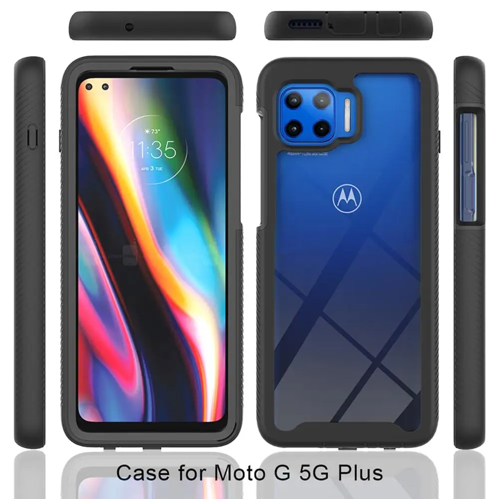 Za Motorola Moto G 5G Plus Primeru Težko PC HD Pregleden Mat zaščitni Oklep hrbtni Pokrovček Primeru za Moto G 5G Plus telefon lupini