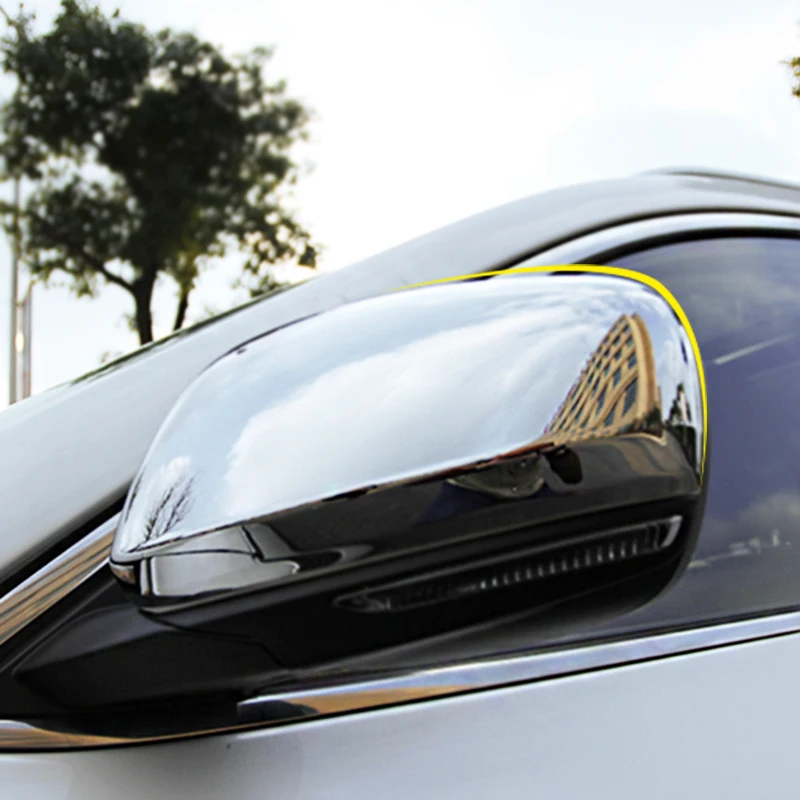 Avto ABS Chrome Vzvratno Ogledalo zaščitni Pokrov Rearview Mirror Pokrovi, Nalepke za vozila Renault Koleos za Samsung QM6 2017 2018