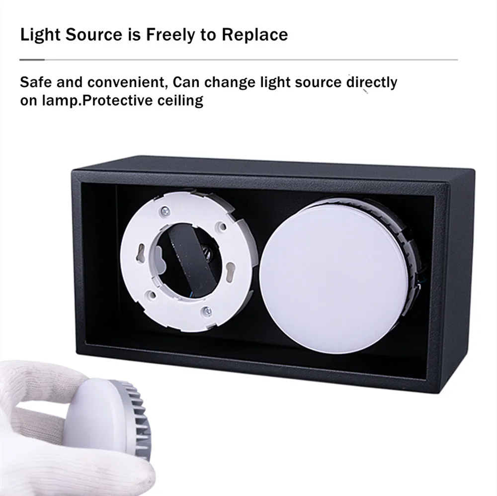 [DBF]Ne Zatemniti Kvadratnih LED Površinski Downlight + Zamenljive LED Lučka 14W 18W LED 24W Spot Luči za dnevno sobo, Spalnico