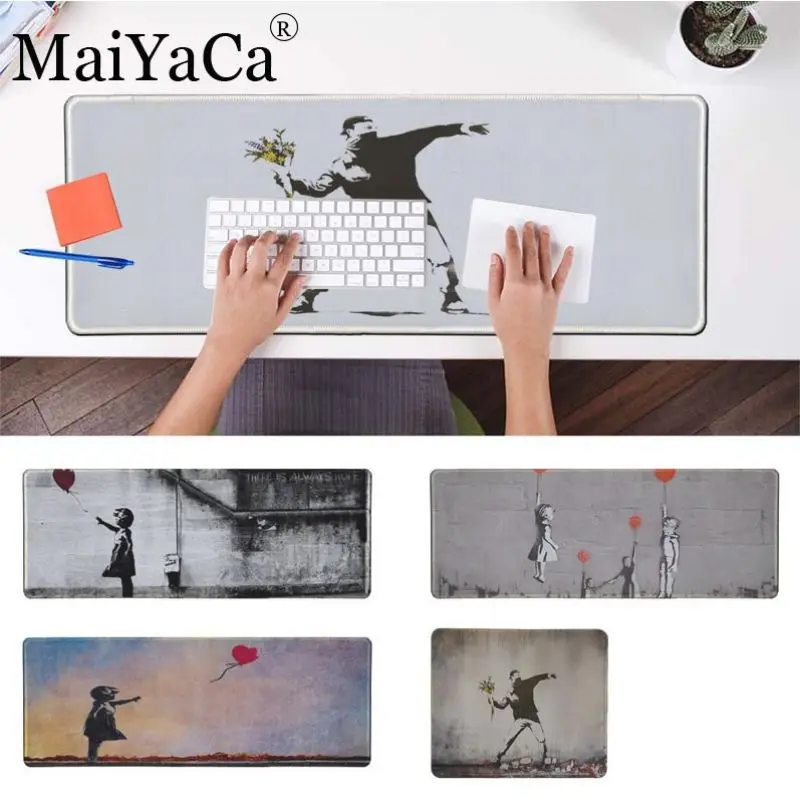 MaiYaCa Street Art Banksy Grafiti Prenosni Računalnik Mousepad Udobje Miško Mat Gaming velika velika mousepad za cs pojdi lol dota2