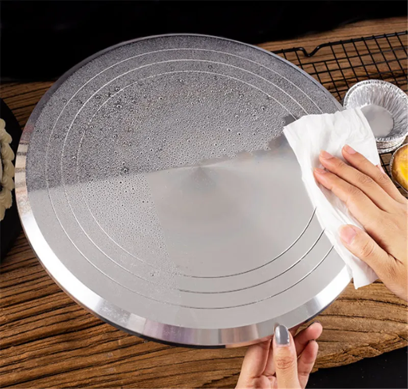 Aluminij zlitine torto tabela gramofon 8 10 12 14 palčni torto gramofon obračanje torto dekoracijo kuhinjske potrebščine za peko orodja