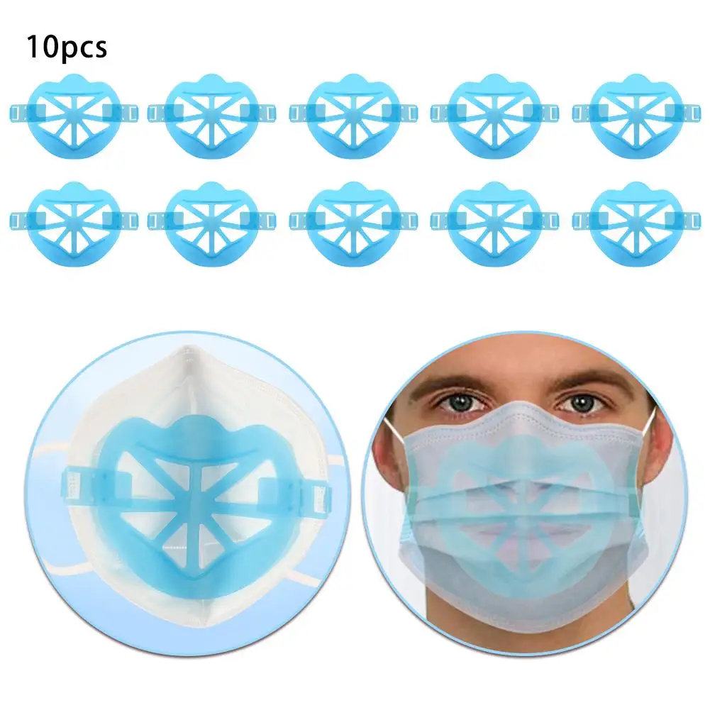 10PCS 3D Masko nihalom Dihanje Pomoč Pomoč Notranje Blazine Nosilec za Večkratno uporabo Silikonsko Masko Imetnik Nega Obraza
