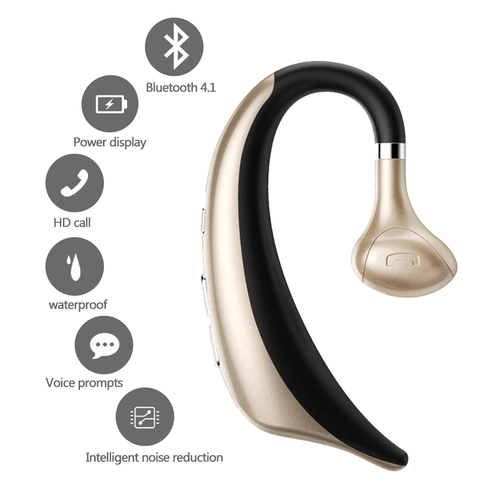 AMTER V88 Bluetooth Slušalke Brezžične Slušalke Ear Kljuke šumov Čepkov Slušalke z Mikrofonom za IPhone Android