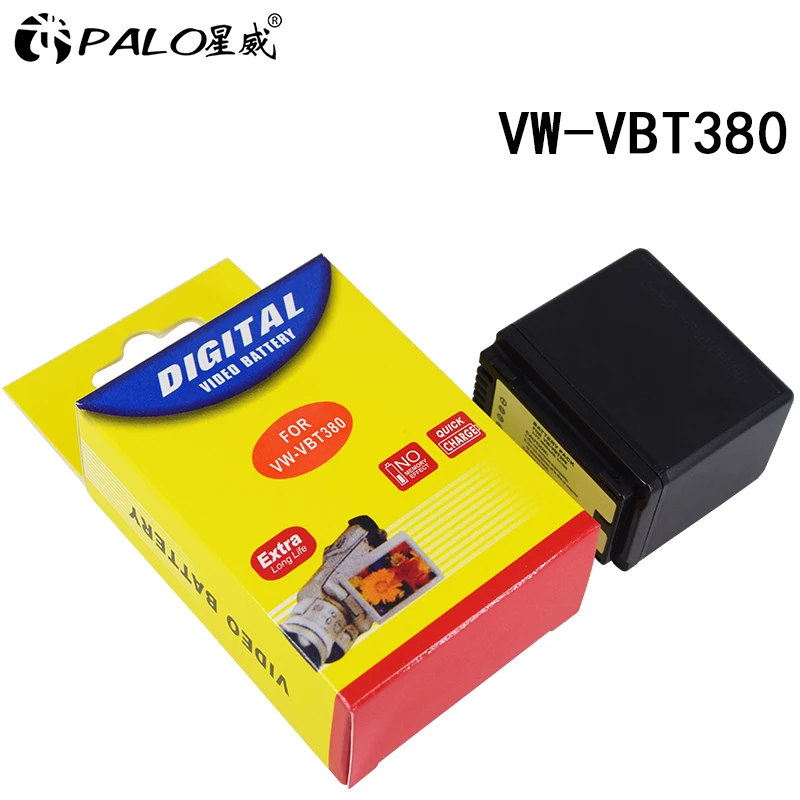 PALO 3900mAh VW-VBT380 VBT380 VW-VBT190 Baterija+ USB Dvojni Polnilec za Panasonic HC-V720,HC-V727,HC-V730,HC-V750,HC-V760,HC-V770