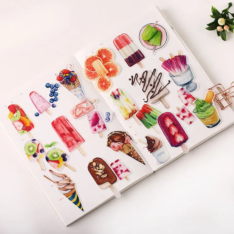 20 Kos/Paket Hrane Sladoled Nalepke Kawaii Scrapbooking Nalepke DIY Dekoracijo List Dnevnik Obrti