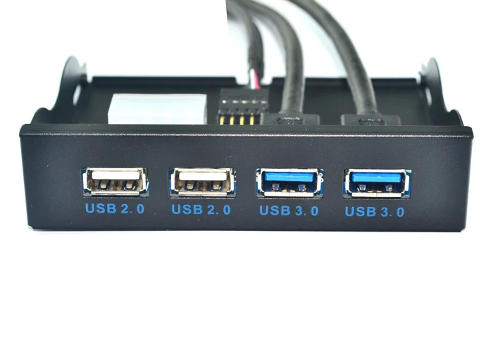 L Za Namizni 3,5-Palčni Disketni Voznik Bay 20 Pin, 4 Vrata USB 2.0+USB 3.0 Hub Notranji Sprednji Plošči Combo Adapter Bracket