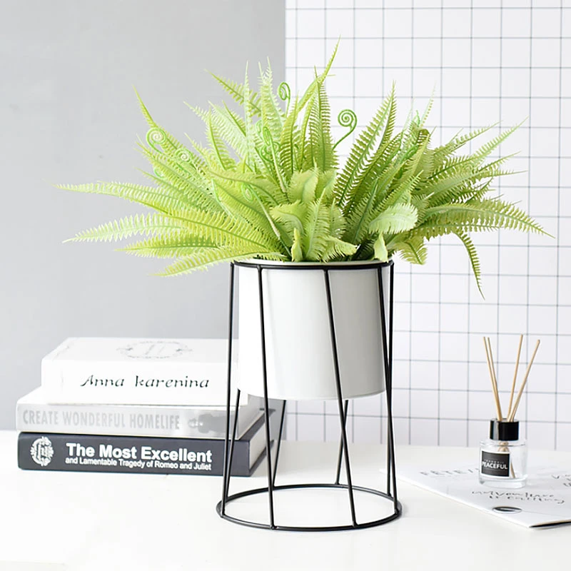 Preproste Geometrijske Vaza Domači Dnevni Sobi, Zelena Rastlina, Nastavek Za Office Desktop Železa Flower Stand Dekoracijo