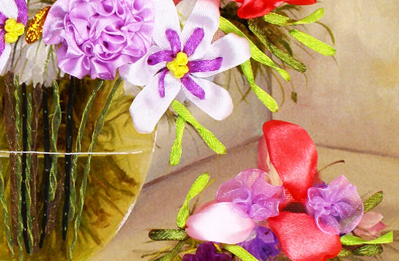 Needlework,DIY Traku Navzkrižno šiv Kompleti za Vezenje kit, Blossoml vazo rož razredi vezenje steno poroka dekoracija