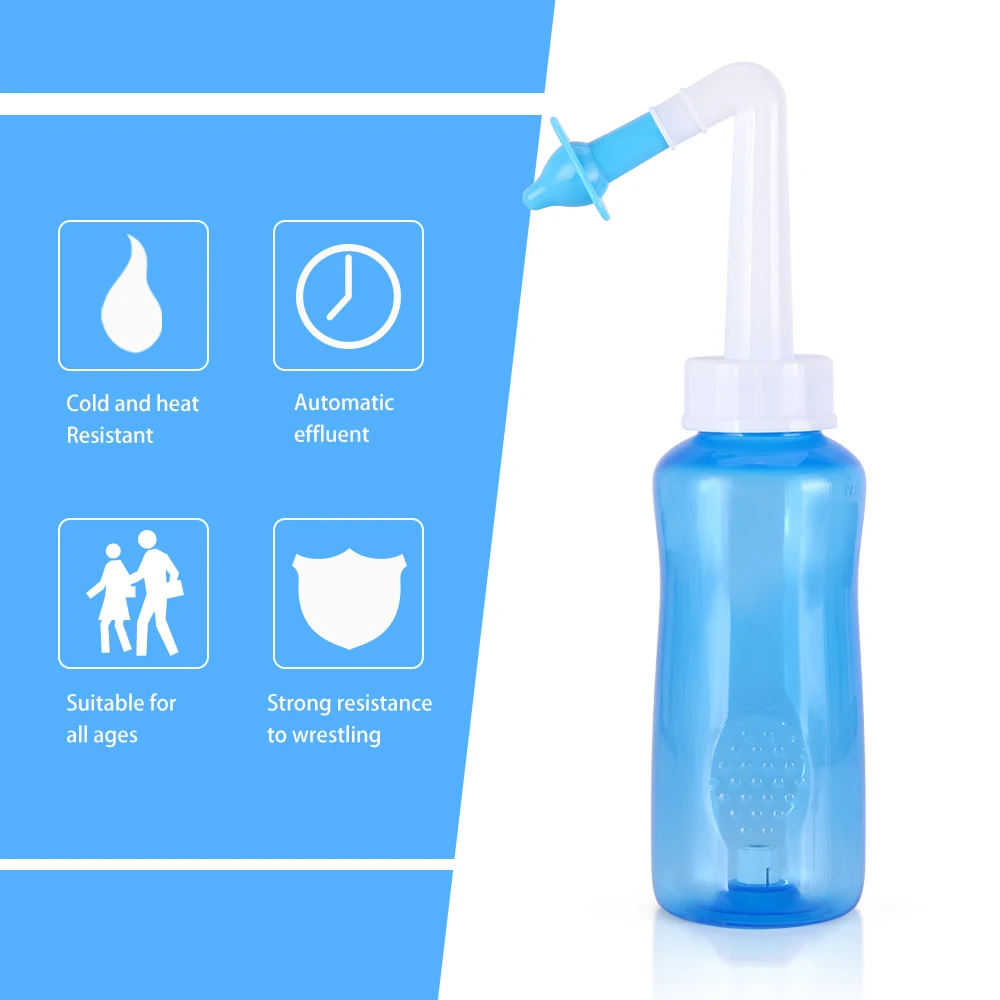 500 ML Nosni Wash Čistilo Odraslih Otrok Medicinske Zdravo Neti Pot Nos Napravo za Čiščenje Nosu Pranje Votlini Čistilec