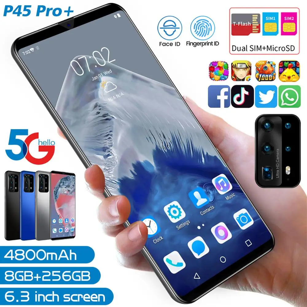 Novo P45 Pro+ Pametni telefon Android 10.0 6.3