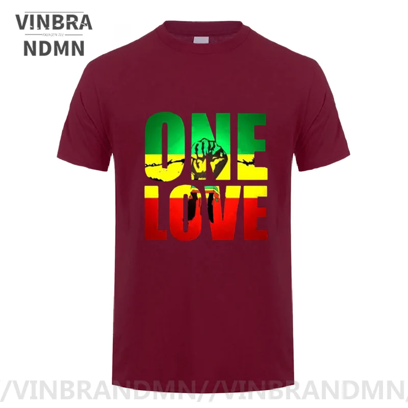 Vinbrandmn RASTA ENA LJUBEZEN MESTO Tshirt moški Rastafari Lion King T-shirt Jamajka Zastavo Najboljše Rdeče, Rumeno in Zeleno Design Vrh Tee