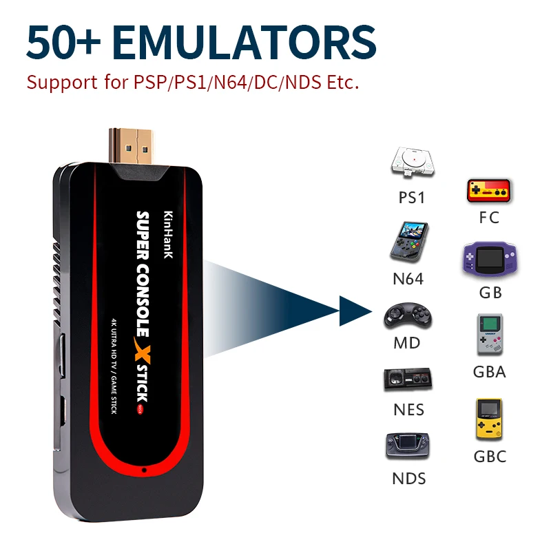 Super Konzolo X Stick Mini Video igralne Konzole HD 4K Za HDMI Wifi Prenosni Retro TV Igre Emulator Za PSP/N64 Z 50000+ Igre